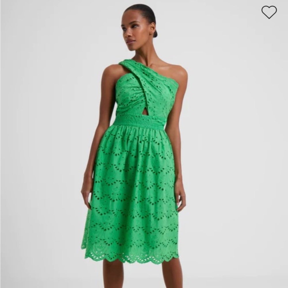 NWT FRENCH CONNECTION Appelona Broderie Anglaise One Shoulder Dress Size 8